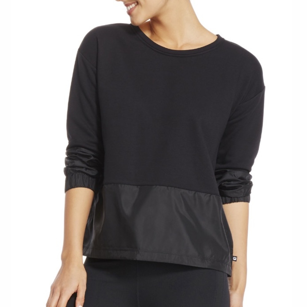 Fabletics Black Crew Neck Windhaven Pullover Swea… - image 1